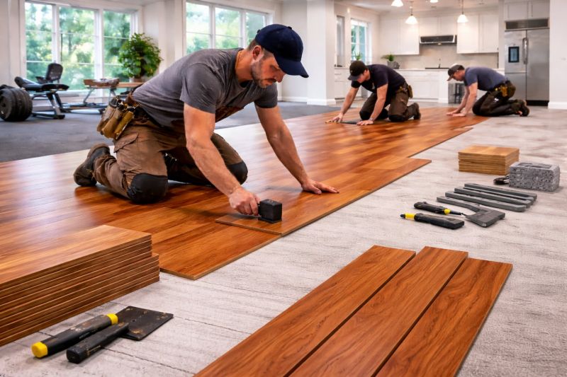 Cherry Floor Installation in Medway, OH