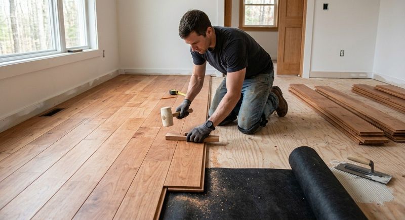 Cherry Floor Installation in Medway, OH
