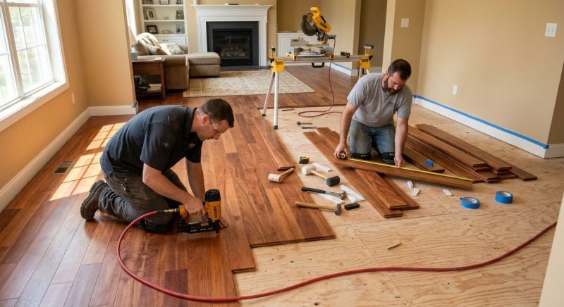Cherry Floor Installation in Medway, OH