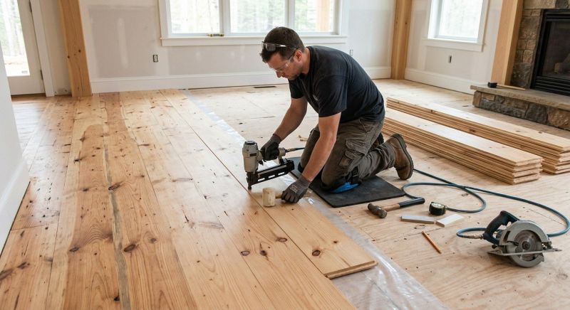 Pine Floor Installation in Springfield, OH