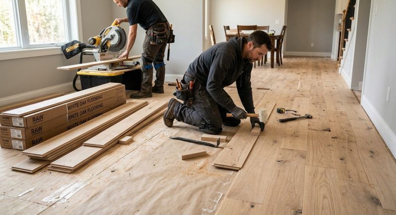 White Oak Floor Installation in Springfield, OH